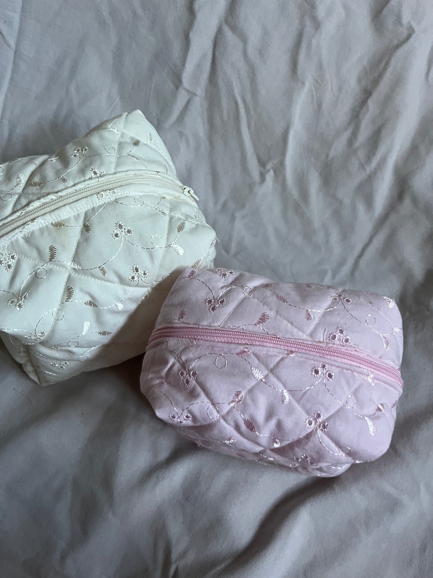 Quilted Make-up Bag Yellow