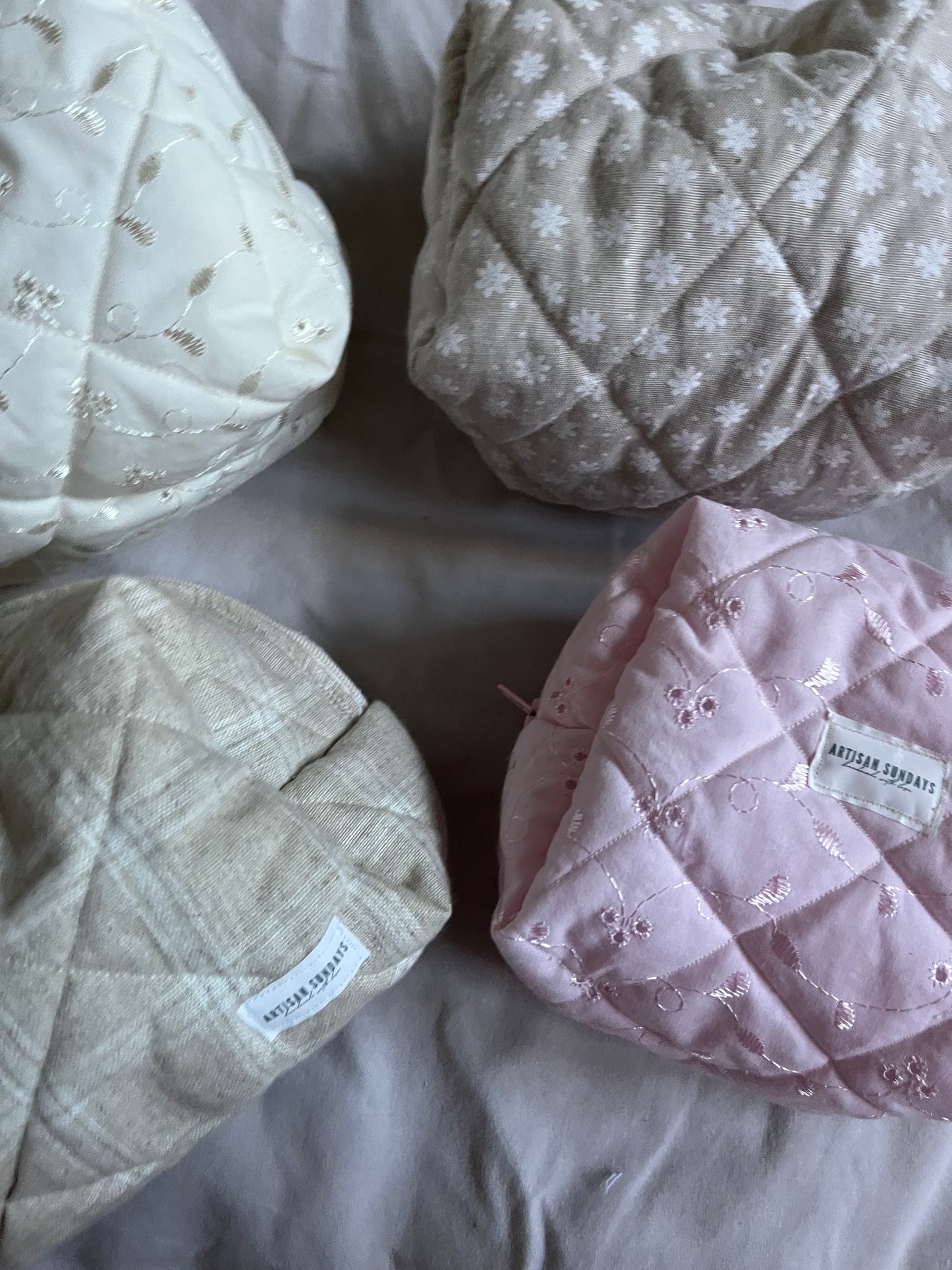 Quilted Make-up Bag Pink