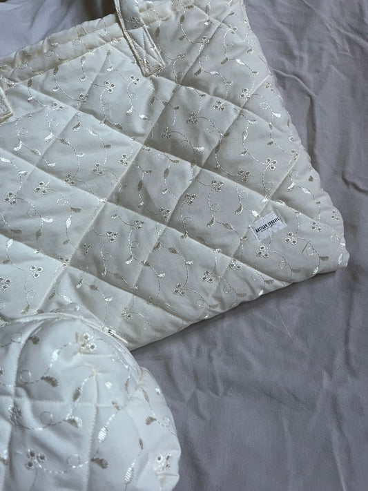 Quilted Tote Bag Yellow